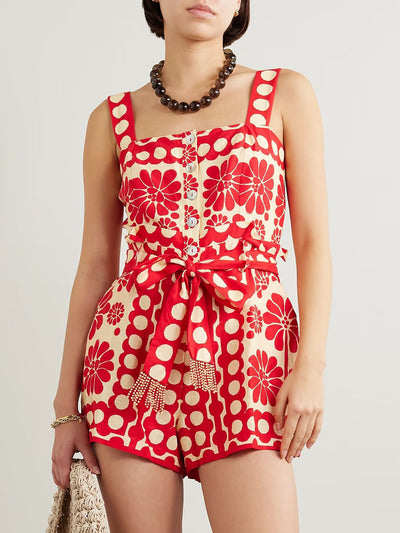 Palermo Romper - Red